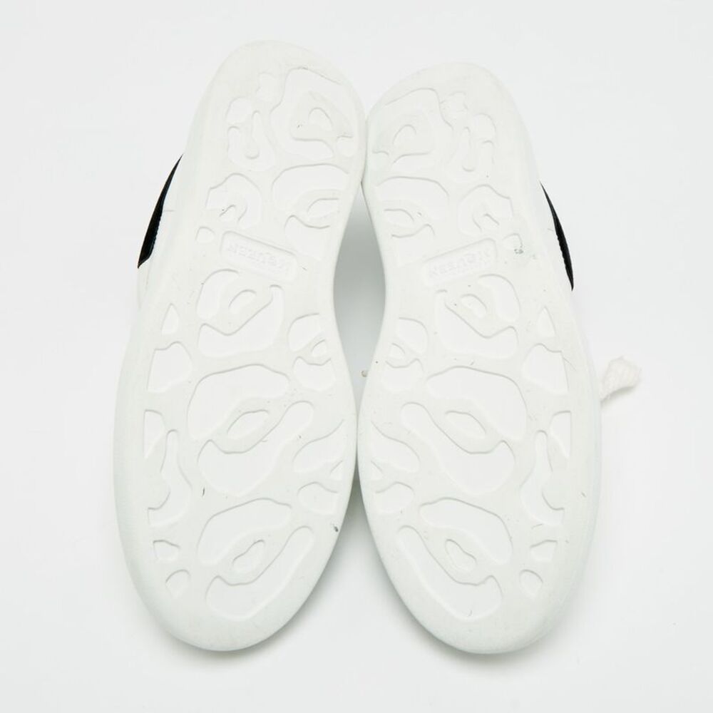 Alexander Mcqueen Oversized Size 37.5 White/black Leather And Suede Low Top - Picture 6 of 7